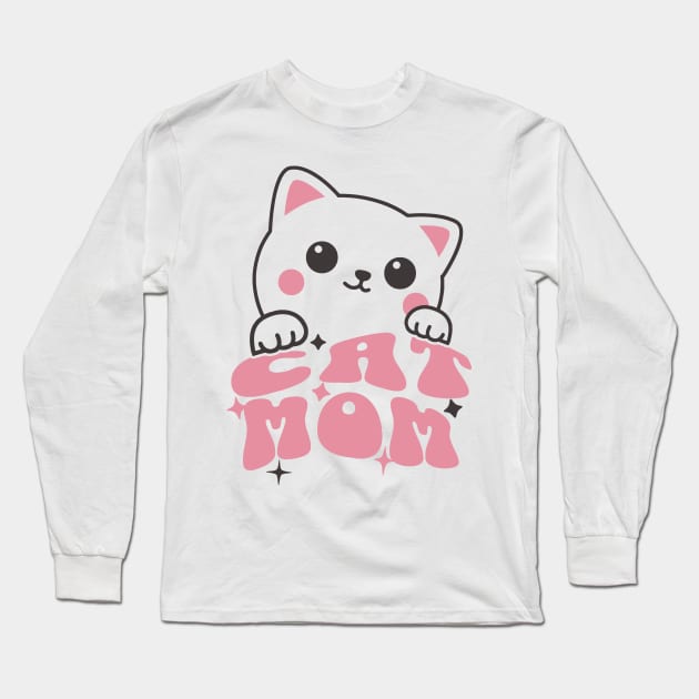 Cat Mom Long Sleeve T-Shirt by Issho Ni